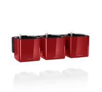 Lechuza Ensemble CUBE Premium Green Wall Home - rouge scarlet ultra brillant