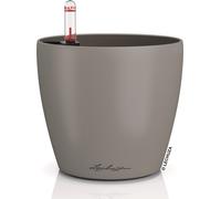 Lechuza Classico Color 14 16697 Pot de Fleurs avec système d'irrigation, indicateur de Niveau d'eau et bac à Plantes, Surface Mate, diamètre 15 x 13,5 cm, Marron Sable