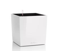 Pot de fleur LECHUZA Cube Premium 40 - kit complet, blanc brillant Blanc G