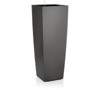 Lechuza - Pot d'intérieur Cubico Alto Premium - Réserve d'eau intégrée - Anthracite 40×40×105 cm