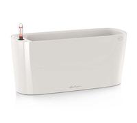 Lechuza - Pot de Fleurs d'Interieur - Delta 20 - Réserve d'Eau Intégrée - Coloris Blanc - 40 x 15 x 18 cm