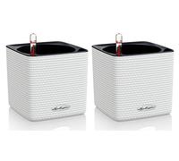 LECHUZA Jardinière de table CUBE Color 14 ALL-IN-ONE Blanc