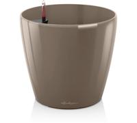 LECHUZA Pot de fleurs - Classico Premium 60 - Ø 60 x 55,5 cm - Kit complet - Taupe brillant