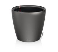 LECHUZA Pot de fleurs Classico Premium - Kit complet - Anthracite métallisé - Ø 21 x H20 cm - 3 L de capacité