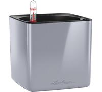 Lechuza Pot de Fleurs CUBE Premium 14 - Titanium dust highgloss