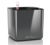 Lechuza Pot de Fleurs CUBE Premium 16 - anthracite ultra brillant