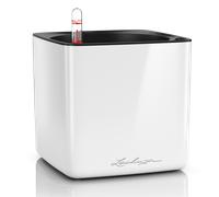 Lechuza - Pot de Fleurs d'Interieur - Cube Glossy - Réserve d'Eau Intégrée - Coloris Blanc - 17 x 17 x 16 cm