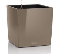 LECHUZA Pot de fleurs - Cube Premium 50 - 49 x 49 x 49,5 cm - Kit complet - Taupe brillant