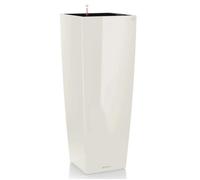 Lechuza - Pot de Fleurs d'Interieur - Premium Cubico Alto - Réserve d'Eau Intégrée - Coloris Blanc - 40 x 40 x 105 cm