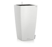 Lechuza - Pot de Fleurs d’Extérieur et d'Intérieur - Color Cubico - Réserve d'Eau Intégrée - Coloris Blanc - 22 x 22 x 41 cm