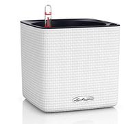 Lechuza - Pot de Fleurs d’Extérieur et d'Interieur - Cube Color - Réserve d'Eau Intégrée - Coloris Blanc - 17 x 17 x 16 cm