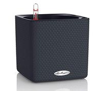 Lechuza - Pot de Fleurs d’Extérieur et d'Interieur - Cube Color - Réserve d'Eau Intégrée - Coloris Gris Ardoise - 17 x 17 x 16 cm