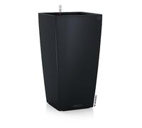 Lechuza - Pot de Fleurs d’Extérieur et d'Intérieur - Cubico Color 22 - Réserve d’Eau Intégrée - Coloris Gris Ardoise - 22 x 22 x 41 cm