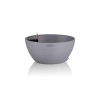 Lechuza Jardinière Cubeto Stone 30 – Intérieur/extérieur, Réserve d'eau, Ø30×13 cm Gris pierre