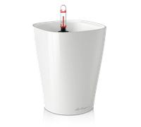 Lechuza - Pot de Fleurs d'Interieur - Deltini - Réserve d'Eau Intégrée - Coloris Blanc - Ø 14 x 18 cm