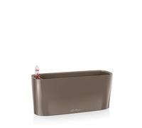 Lechuza - Pot de Fleurs d'Interieur - Delta 10 - Réserve d'Eau Intégrée - Coloris Taupe - 30 x 11 x 13 cm