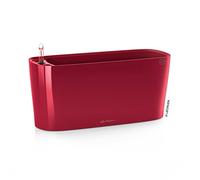 Lechuza - Pot de Fleurs d'Interieur - Delta 20 - Réserve d'Eau Intégrée - Coloris Rouge Scarlet - 40 x 15 x 18 cm