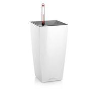 Lechuza - Pot de Fleurs d'Interieur - Maxi-Cubi - Réserve d'Eau Intégrée - Coloris Blanc - 14 x 14 x 26 cm