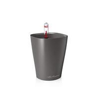 Lechuza - Pot de Fleurs d'Interieur - Mini-Deltini - Réserve d'Eau Intégrée - Coloris Anthracite - Ø 10 x 13 cm