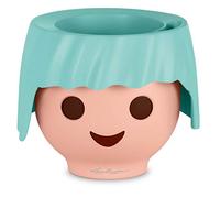 Lechuza - Pot de Fleurs d'Interieur Playmobil - Ojo - Réserve d'Eau Intégrée - Coloris Aigue-Marine - Ø 21 x 15,8 cm