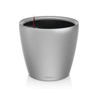 Lechuza - Pot de Fleurs d'Interieur - Premium Classico Ls - Réserve d'Eau Intégrée - Coloris Argent - Ø 21 X 20 cm