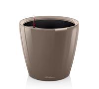 Lechuza - Pot de Fleurs d'Interieur - Premium Classico Ls - Réserve d'Eau Intégrée - Coloris Taupe - Ø 21 X 20 cm
