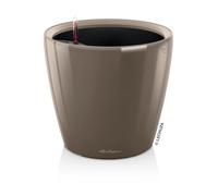 Lechuza - Pot de Fleurs d'Interieur - Premium Classico Ls - Réserve d'Eau Intégrée - Coloris Taupe - Ø 21 X 20 cm