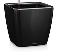 Lechuza - Pot de Fleurs d'Interieur - Premium Quadro Ls - Réserve d'Eau Intégrée - Coloris Noir - 35 x 35 x 33 cm