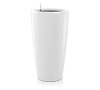 Lechuza Pot de fleurs d'intérieur Premium Rondo – Réserve d'eau intégrée, Blanc Ø 32 x 56 cm