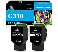 LeciRoba 006R004356 Lot de 2 cartouches de toner de rechange pour imprimante Xerox 006R004356 C310 C315 C310DNI C310DNIM C315 C315DNI Noir Rendement 3 000 pages