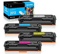 LeciRoba 201X CF400X pour Cartouche HP 201X 201A CF400X CF400A CF401X CF401A CF402X CF402A CF403X CF403A Toner ,pour HP Color LaserJet Pro M252dw M252n ,MFP M277dw M277 M274n M277c6 M277n (4 Paquets)