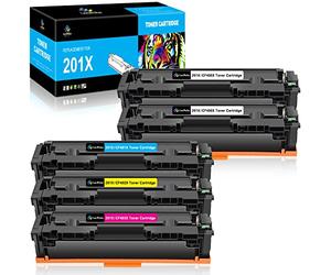 LeciRoba 201X CF400X pour Cartouche HP 201X 201A CF400X CF400A CF401X CF401A CF402X CF402A CF403X CF403A Toner ,pour HP Color LaserJet Pro M252dw M252n ,MFP M277dw M277 M274n M277c6 M277n (5 Paquets)