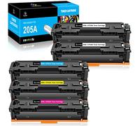 LeciRoba 205A pour HP 205A Toner CF530A CF531A CF532A CF533A pour HP Color LaserJet Pro MFP M180 M180n M180nw M180fw M181 M181n M181fw M154A 154NW impresora(5-Pemballage)