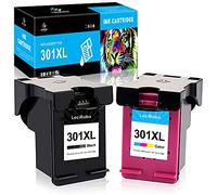 LeciRoba 301 XL pour Cartouche HP 301xl et ccartouche HP 301,pour HP Deskjet 1000 1050A 1510 2050 2540 2544 3050 HP Envy 4500 4504 5530 HP OfficeJet 2620 2622 4630 (2 Paquets)