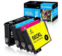 LeciRoba 502xl Pour Encre Epson 502 et Cartouche 502xl, Compatible Avec WF-2860 et XP-5100 5105 5150 5155 WF-2865 2880 2885 Imprimante (4 Paquets)