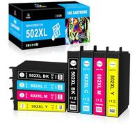 LeciRoba 502xl Pour Encre Epson 502 et Cartouche 502xl, Compatible Avec WF-2860 et XP-5100 5105 5150 5155 WF-2865 2880 2885 Imprimante (8 Paquets)