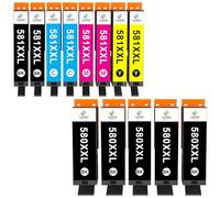 LeciRoba 580XXL 581 Cartouches d'Encre pour Canon PGI-580 CLI-581 Multipack - Compatible avec TR7500 TR8500 TS6100 TS6200 TS6300 TS700 TS8200 TS8350 915