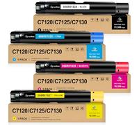 LeciRoba C7120 C7125 C7130 Lot de 4 cartouches de toner haute capacité de remplacement pour imprimante Xerox VersaLink C7120 C7125 C7130 (lot de 4, 006R01824 006R01825 006R01826 006R01827)