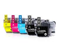LeciRoba LC422 LC422XL Brother MFC-J5340DW J5345DW J5740DW J6540DW J6940DW Cartouche d'encre Compatible avec LC-422BK LC-422C LC-422M LC-422Y et LC-422XLBK LC-422XLC LC-422XLM LC-422XLY