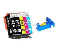 LeciRoba Lot de 5 cartouches d'encre 924 (sans puce) compatibles avec HP OfficeJet Pro 8120 8030 8123 8133 OfficeJet Pro 8122e 8124e 8125e 8134e 8132e 8135e 8138e 8139e )