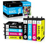 LeciRoba Lot de 8 cartouches d'encre 604XL 604XL pour imprimantes Epson XP Home XP-2200/2205 WF WF-2910DWF