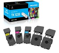 LeciRoba TK-5230 pour Cartouche Kyocera TK5230 TK5220 TK-5220 ,pour Toner Kyocera p5021cdn Ecosys P5021cdw P5021cdn M5521cdw M5521cdn imprimante (5 Paquets)