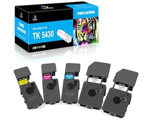 LeciRoba TK-5430 Lot de 5 toners pour Kyocera TK5430 TK-5430K TK-5430C TK-5430M TK-5430Y pour imprimantes Kyocera Ecosys MA-2100cfx MA-2100cwfx PA-2100cwx PA-2100cx