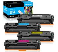 LeciRoba Toner pour HP 205A CF530A CF531A CF532A CF533A pour HP Color LaserJet Pro MFP M180 M180n M180nw M180fw M181 M181n M181fw M154A M154NW 205A Imprimante (Lot de 4)