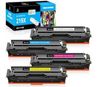 LeciRoba W2190X Lot de 4 toners pour HP 219X 219A W2190A pour HP Color LaserJet Pro MFP 3302FDW 3302SDW 3302FDN 3302FDNG 3302SDWG 3302FDWG Color LaserJet Pro 3202DW 3202DN (avec puce)