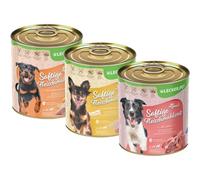 Lecker.Pet® | 18 x 800 g Gino's, Josie's & Luna's Juicy Meat Meal Dog Food Wet Food Mix Complete Food - 6 tins of Each Variety | No additives Or preservatives | Rich in Protein