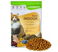 Lecker.Pet® | 2,5 kg Balu's Indoor volaille Chats Nourriture sèche complète | Nourriture pour Chats sans Gluten | Nourriture sèche complète pour Chats Adultes | Source de protéines nutritive