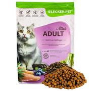 Lecker.Pet® | 2,5 kg Mia's Adult Volaille savoureuse Nourriture sèche pour Chats | Nourriture pour Chats sans Gluten avec Riz | Source de protéines nutritives pour Chats Adultes