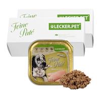 Lecker.Pet® | 22 x 150 g Paula's Fine Paté Riche en Poulet Nourriture Humide pour Chiens | Nourriture pour Chiens de Haute qualité | Naturelle & sans sucres ajoutés | Riche en Protéines & Minéraux