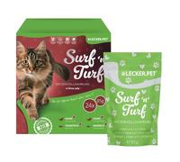 Lecker.Pet® 24 x 85 g Surf'n'Turf Pouches Nourriture pour Chats en gelée Fine - 4 Sortes de Multipack | Nourriture Humide de Haute qualité en gelée pour Chats | Riche en protéines & minéraux